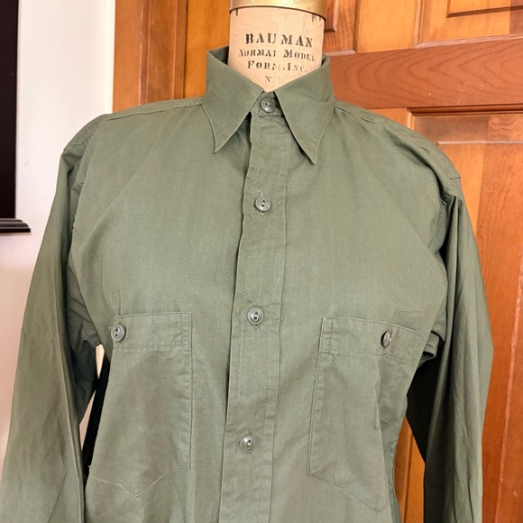 Other - Vietnam Era US Navy Utility Shirt OG-107 Cotton Poplin USN Stencil NXSX Contract